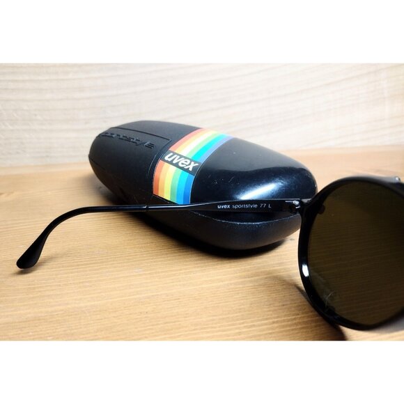 Vintage Uvex Sportstyle 77 L Sunglasses Black With Box - Picture 6 of 7